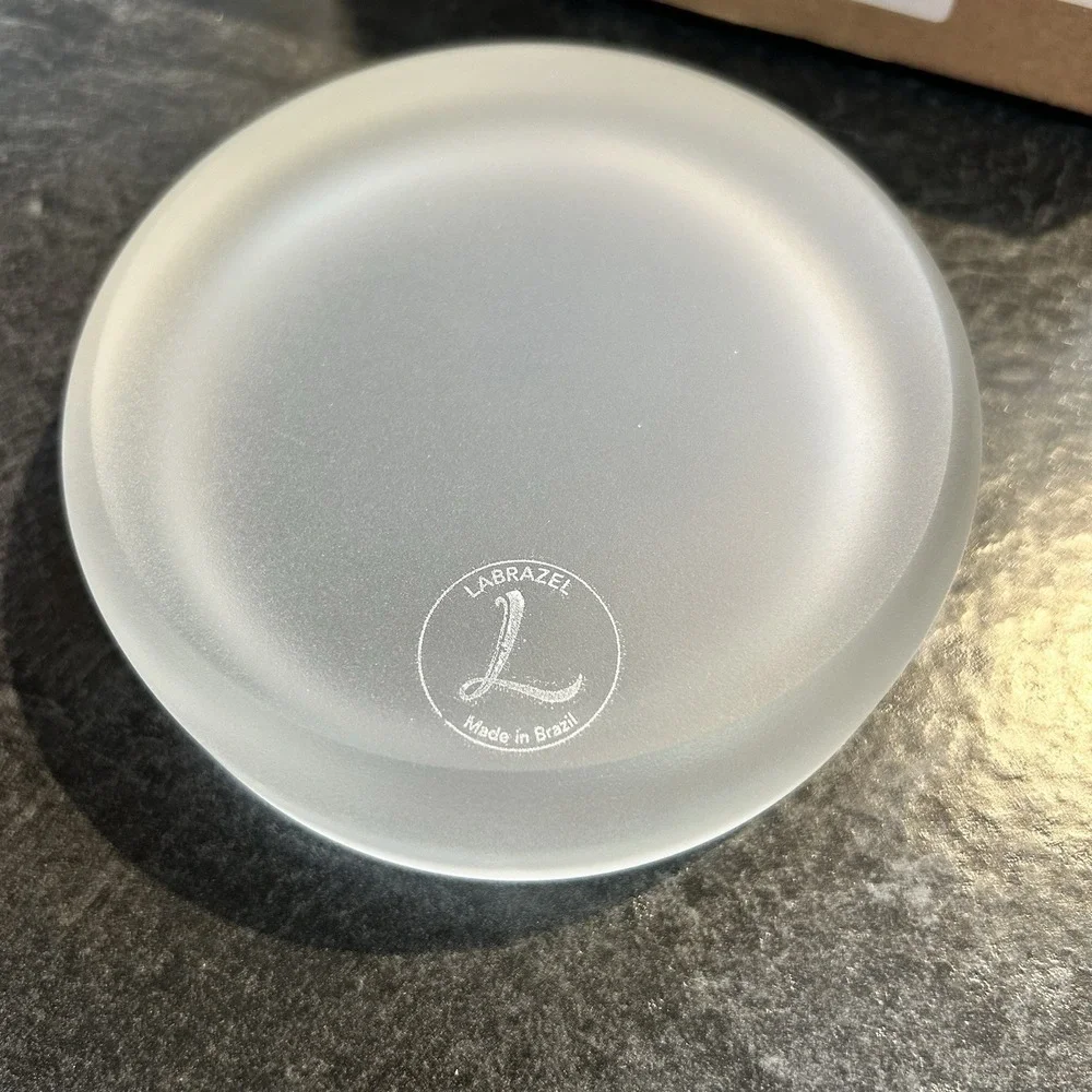 NEW Labrazel Honed Resin Matte Clear‎ 3 Pc Bathroom Tray & Soap Dish RETIRED